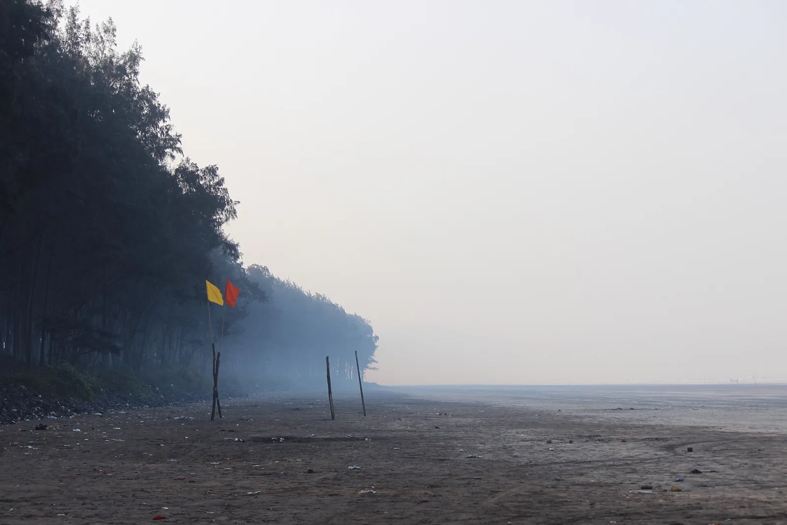 Nagaon beach near Alibag in the evening