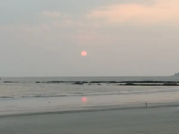 Sunset over the Arabian Sea from Alibag beach