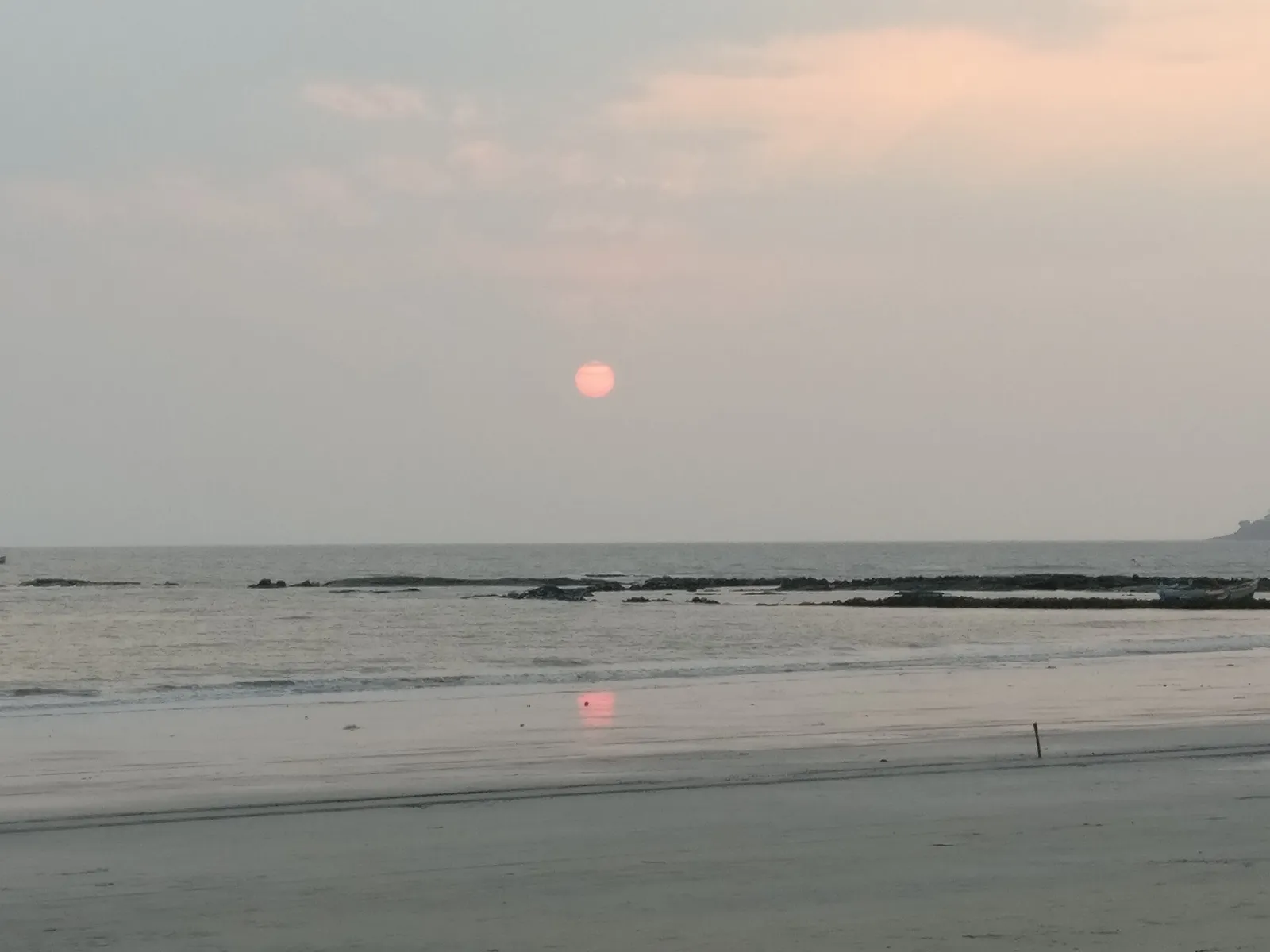 Sunset over the Arabian Sea from Alibag beach