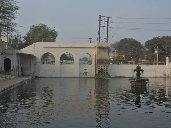 The 17th-century Panchakki water mill and its reservoir in Aurangabad