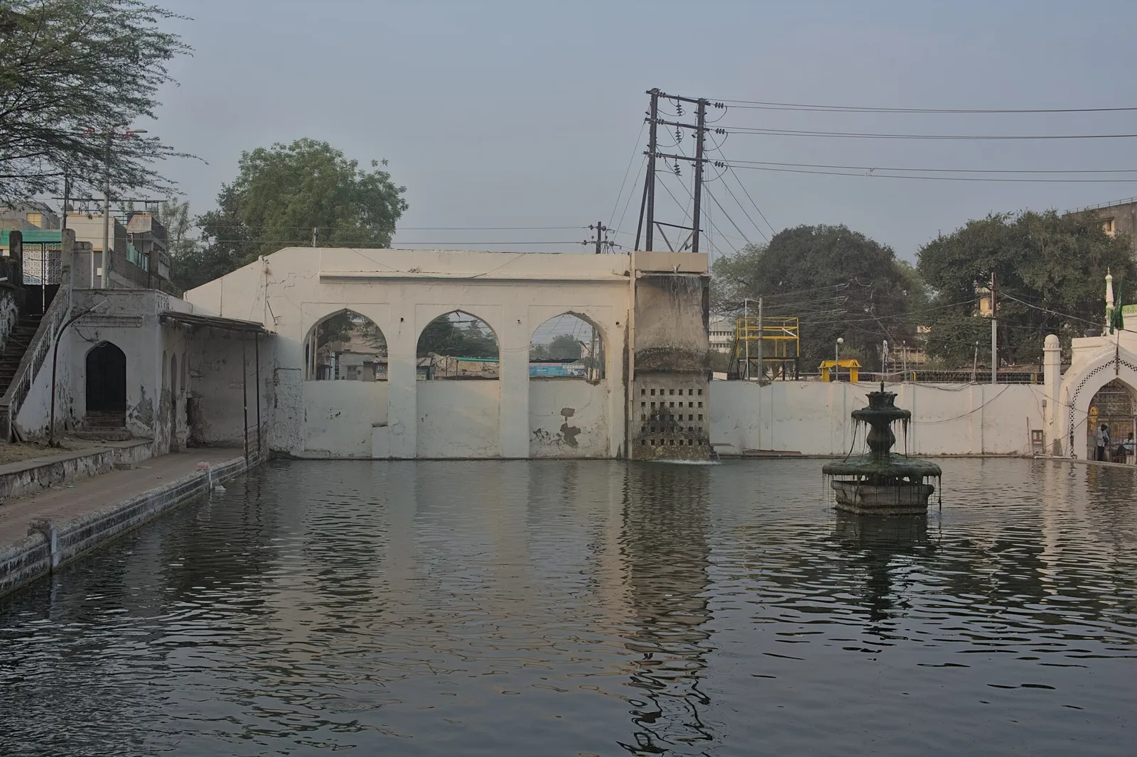 The 17th-century Panchakki water mill and its reservoir in Aurangabad