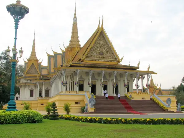 The Throne Hall of the Royal Palace in Phnom Penh with its golden spire