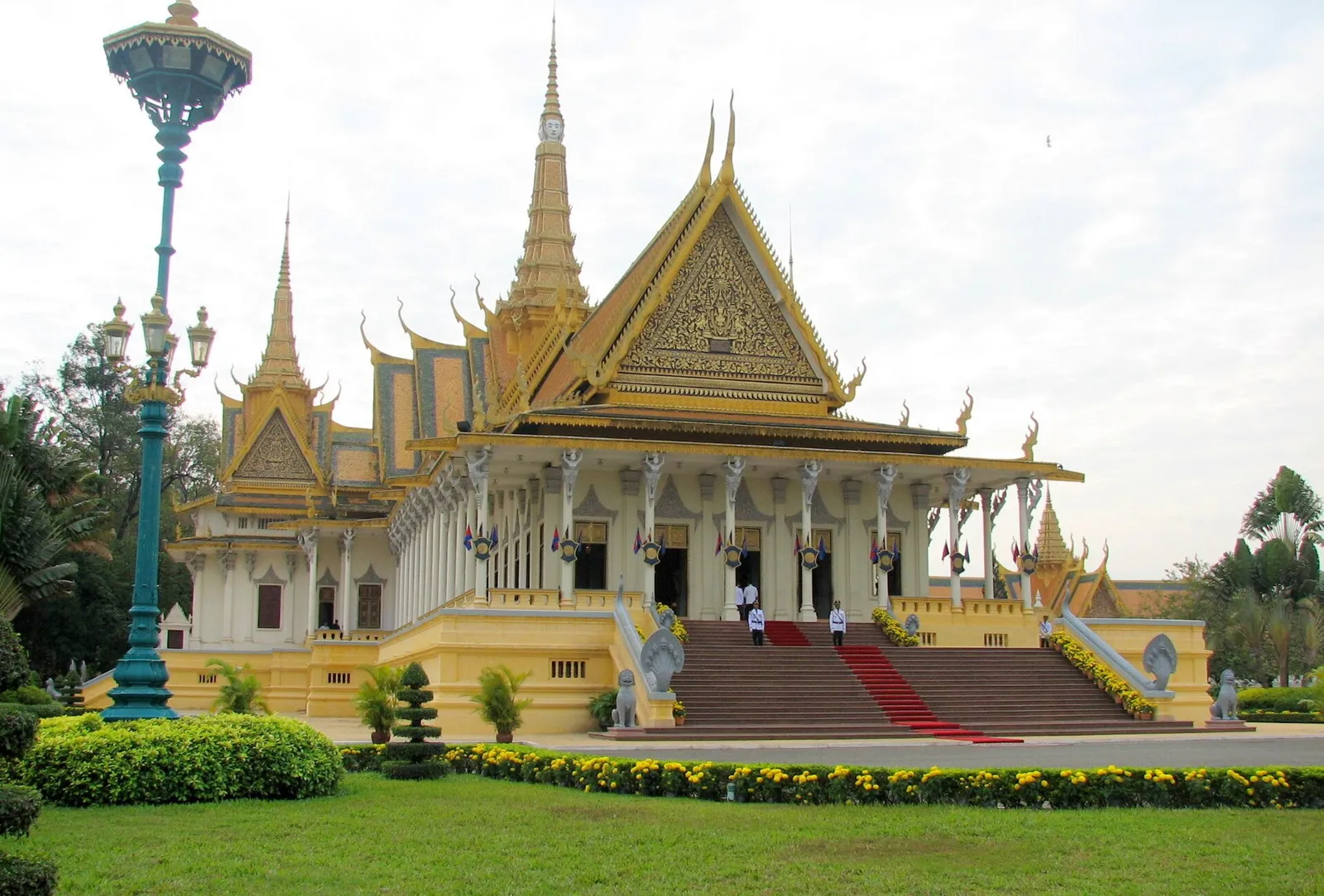 The Throne Hall of the Royal Palace in Phnom Penh with its golden spire