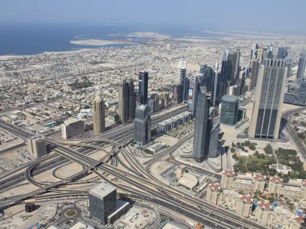 Same modern skyline with Burj Khalifa