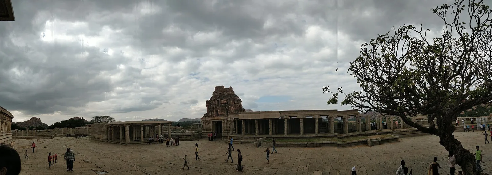 UNESCO Hampi site showing a cluster of Vijayanagara monuments