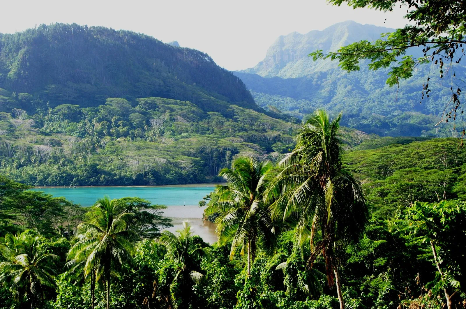 Haapu Bay on the west coast of Huahine Iti