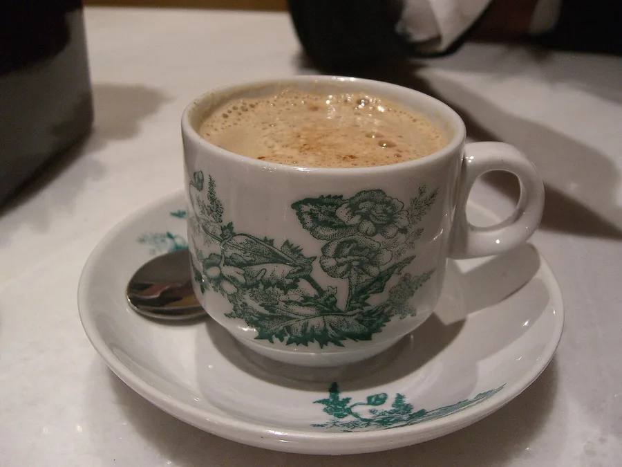 A cup of Ipoh white coffee