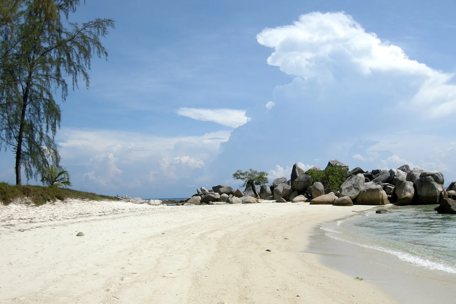 A white-sand beach on the Perhentian Islands