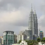 The Petronas Twin Towers in Kuala Lumpur