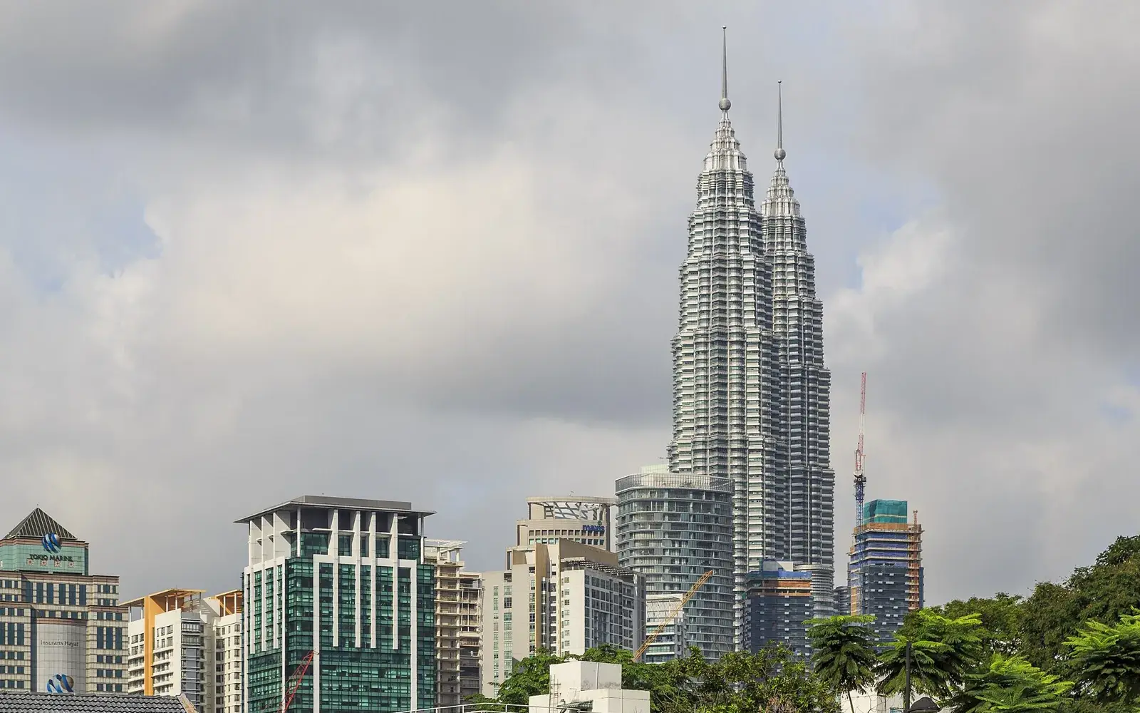 The Petronas Twin Towers in Kuala Lumpur