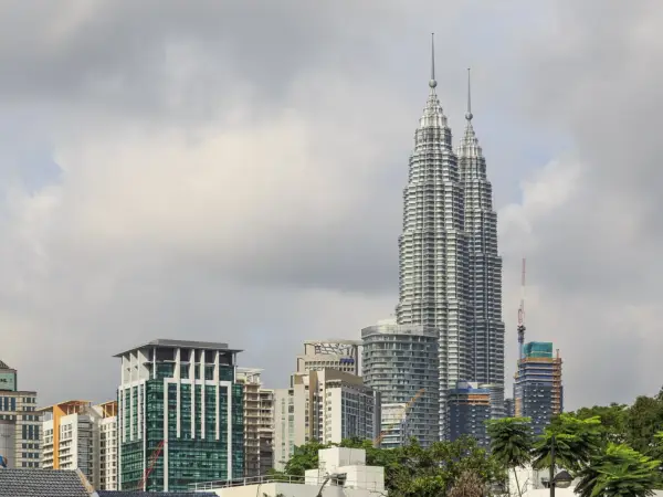 The Petronas Twin Towers in Kuala Lumpur