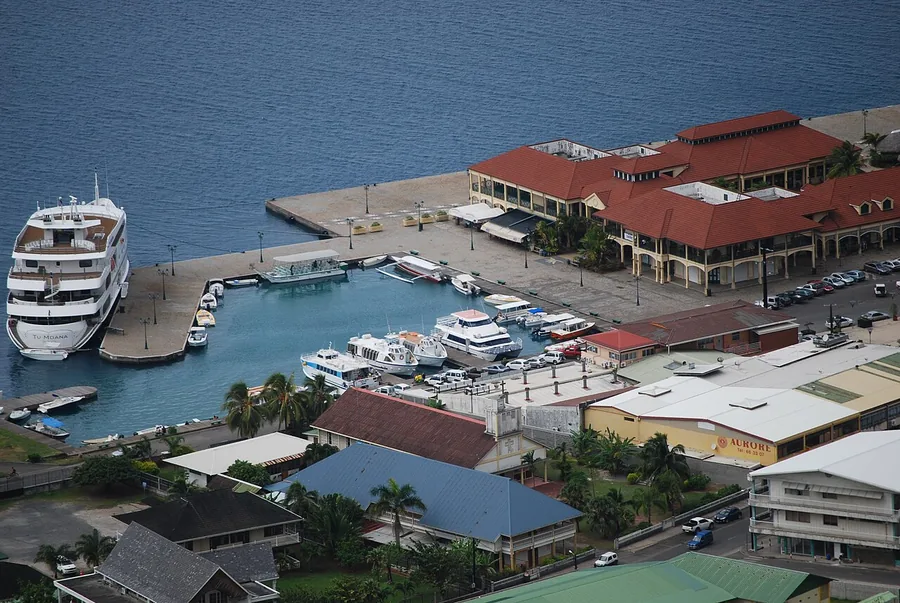 Uturoa waterfront and marina, Raiatea